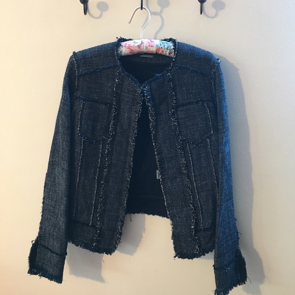 Tweed Style Double Breasted Jacket